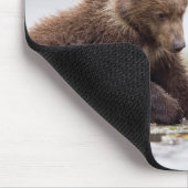 ブラウンベア・カブス・バイ・ザ・ストリーム マウスパッド (コーナー)