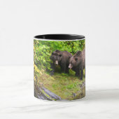 ブラウンベア&カブ |アラスカ，ハイダー マグカップ (中央)