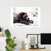 ブラウンベア ポスター (ホームオフィス)