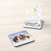 ブラウンベイアパロオーサの馬の雪 コースター (右側)