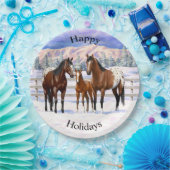 ブラウンベイアパロオーサの馬の雪 ペーパープレート (パーティー)