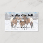 ブラウンベイアパロオーサの馬の雪 名刺 (裏面)