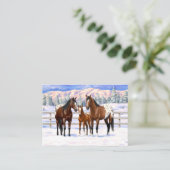 ブラウンベイアパロオーサの馬の雪 名刺 (スタンド正面)