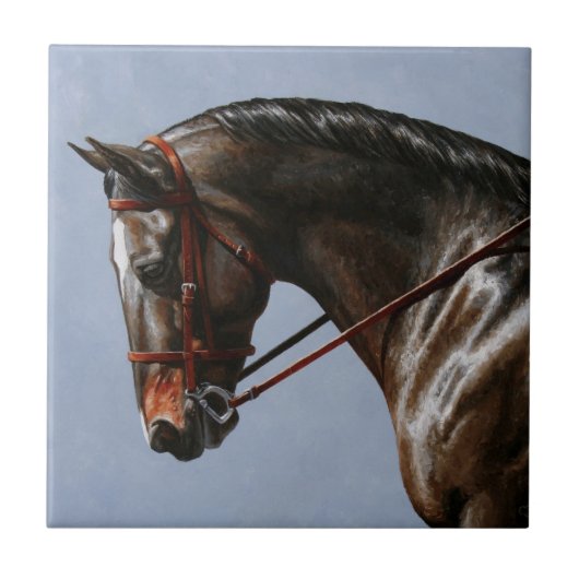 ブラウンベイオルデンバーグホースポートレート タイル (正面)