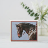 ブラウンベイオルデンバーグホースポートレート ポストカード (スタンド正面)