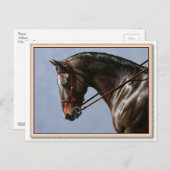 ブラウンベイオルデンバーグホースポートレート ポストカード (正面/裏面)