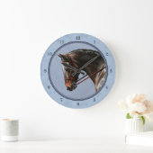 ブラウンベイオルデンバーグホースポートレート ラージ壁時計 (ホーム)