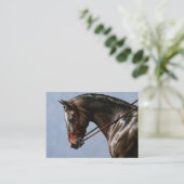 ブラウンベイオルデンバーグホースポートレート 名刺 (スタンド正面)