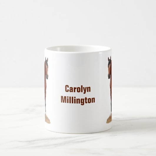 ブラウンベイクォーターホーススタリオン コーヒーマグカップ (中央)