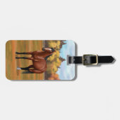 ブラウンベイクォーターホーススタリオン ラゲッジタグ (正面横)