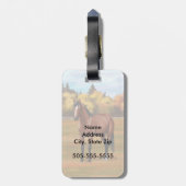 ブラウンベイクォーターホーススタリオン ラゲッジタグ (裏面縦)