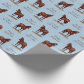 ブラウンベイクォーターホーススタリオン ラッピングペーパー (角)