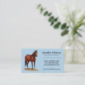 ブラウンベイクォーターホーススタリオン 名刺 (スタンド正面)
