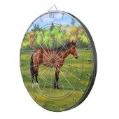 ブラウンベイクォーターホース ダーツボード (正面右)