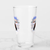 ブラウンベイジプシーバン荷車を引くナーホースに雪 タンブラーグラス (左)