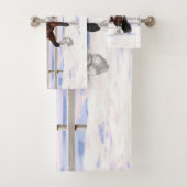 ブラウンベイピントジプシー荷車を引くヴァンナーホース雪 バスタオルセット (インサイチュ)