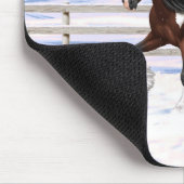 ブラウンベイピントジプシー荷車を引くヴァンナーホース雪 マウスパッド (コーナー)