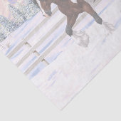 ブラウンベイピントジプシー荷車を引くヴァンナーホース雪 薄葉紙 (詳細)