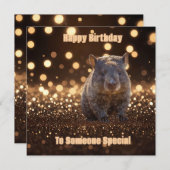 ブラウンベビーウォンバットオンブラウン《写真》ぼけ味ブリス シーズンカード (正面/裏面)