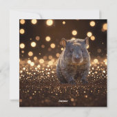 ブラウンベビーウォンバットオンブラウン《写真》ぼけ味ブリス シーズンカード (裏面)