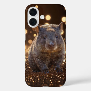 ブラウンベビーウォンバットオンブラウン《写真》ぼけ味ブリス iPhone 16ケース