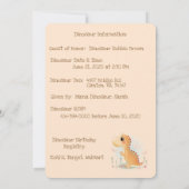 ブラウンベビー恐竜バースデーパーティー 招待状 (裏面)