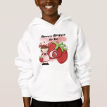 ブラウンベリー第6誕生日Tシャツとギフト<br><div class="desc">イチゴをテーマにした6歳の誕生日Tシャツ、フード付、マグカップ、カード、ステッカー、郵便切手、マグネット、6歳の誕生日ボタンなど、かわいい茶色の髪の女の子のイチゴのテーマ、彼女の誕生日だけでなく、年間を完璧！</div>