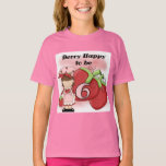 ブラウンベリー第6誕生日Tシャツとギフト Tシャツ<br><div class="desc">イチゴをテーマにした6歳の誕生日Tシャツ、フード付、マグカップ、カード、ステッカー、郵便切手、マグネット、6歳の誕生日ボタンなど、かわいい茶色の髪の女の子のイチゴのテーマ、彼女の誕生日だけでなく、年間を完璧!</div>
