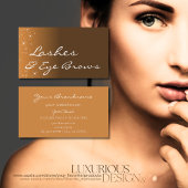 ブラウンベージュとグリッタースタープロフェッショナルシンプル 名刺