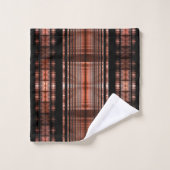 ブラウンベージュオレンジサウスウエストデザイン バスタオルセット (ウォッシュタオル)