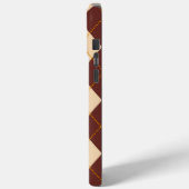ブラウンベージュオータム秋アーガイルダイヤモンドパターン Case-Mate iPhoneケース (裏面 / 左)
