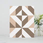 ブラウンベージュジオメトリックキューブスクラップブック紙 (スタンド正面)