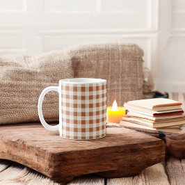 ブラウンベージュバッファロープリドホリデー コーヒーマグカップ