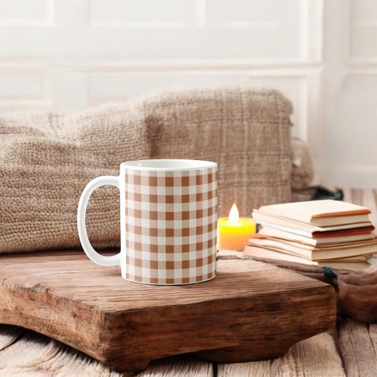 ブラウンベージュバッファロープリドホリデー コーヒーマグカップ