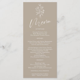 ブラウンベージュフラワーボヘミアンシンプル植物学 メニュー