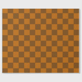 ブラウンベージュブ市松模様にロックプリント ラッピングペーパー (フラット)