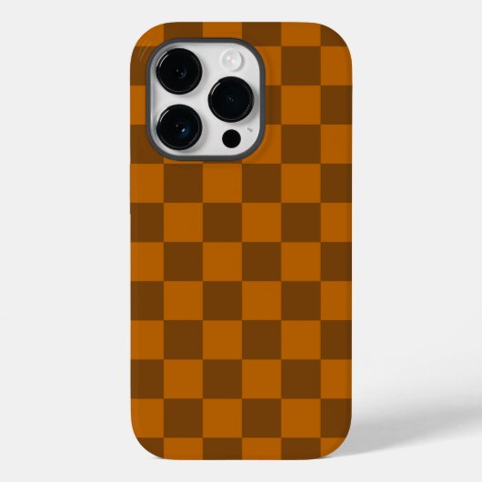ブラウンベージュブ市松模様にロックプリント Case-Mate iPhoneケース (裏面)