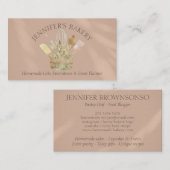 ブラウンベージュベーカリーパティシエのシェフ 名刺 (正面/裏面)