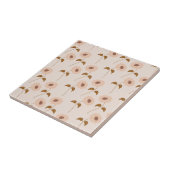 ブラウンベージュレトロY2Kヒッピーひまわり模様 タイル (側面)