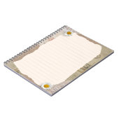 ブラウンベージュヴィンテージのスクラップブックの行付きノート ノートブック (左側)