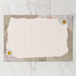 ブラウンベージュヴィンテージのスクラップブックの行付きノート ペーパーパッド