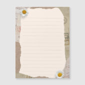 ブラウンベージュヴィンテージのスクラップブックの行付きノート マグネット招待状 (正面)