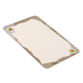 ブラウンベージュヴィンテージのスクラップブックの行付きノート マグネット (右側)