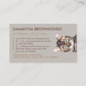 ブラウンペおもしろいットシッタベンガルキャット 名刺 (裏面)