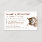 ブラウンペットシッおもしろいツメーンクーンキャット 名刺 (裏面)