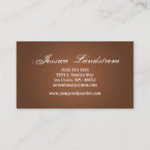 ブラウンペット着席犬の歩くの歩行者の名刺 名刺 (裏面)