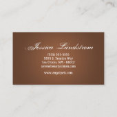 ブラウンペット着席犬の歩くの歩行者の名刺 名刺 (裏面)