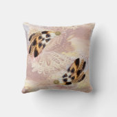 ブラウンペリカンまたはホークフェザーホームデコール クッション (裏面)