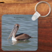 ブラウンペリカンキーチェーン キーホルダー (裏面)