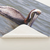 ブラウンペリカンシェルパ毛布 シェルパブランケット (3/4)